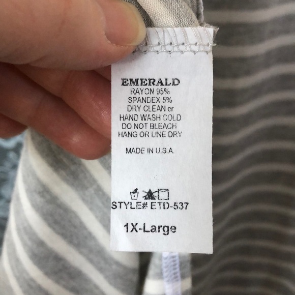 Grey White Striped Casual Dress - Picture 7 of 8